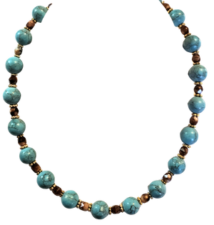 Turquoise Magnesite Tiger Eye Necklace