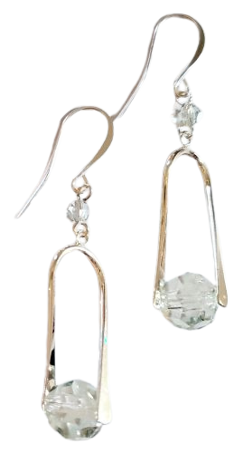 Faceted Clear Swarovski Crystal Earrings
