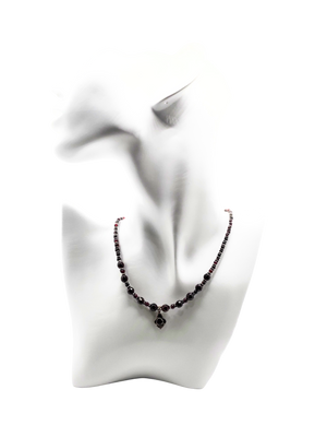 Faceted Garnet Florette Necklace