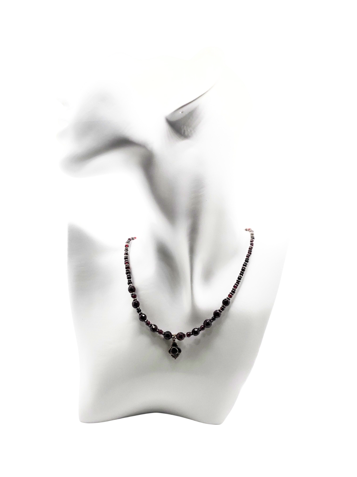 Faceted Garnet Florette Necklace