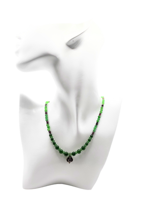 Aventurine Jade Garnet Necklace