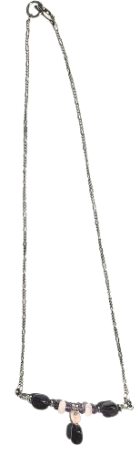Amethyst Rose Quartz Silver Necklace