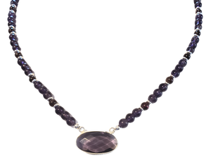 Amethyst Garnet Focal Necklace