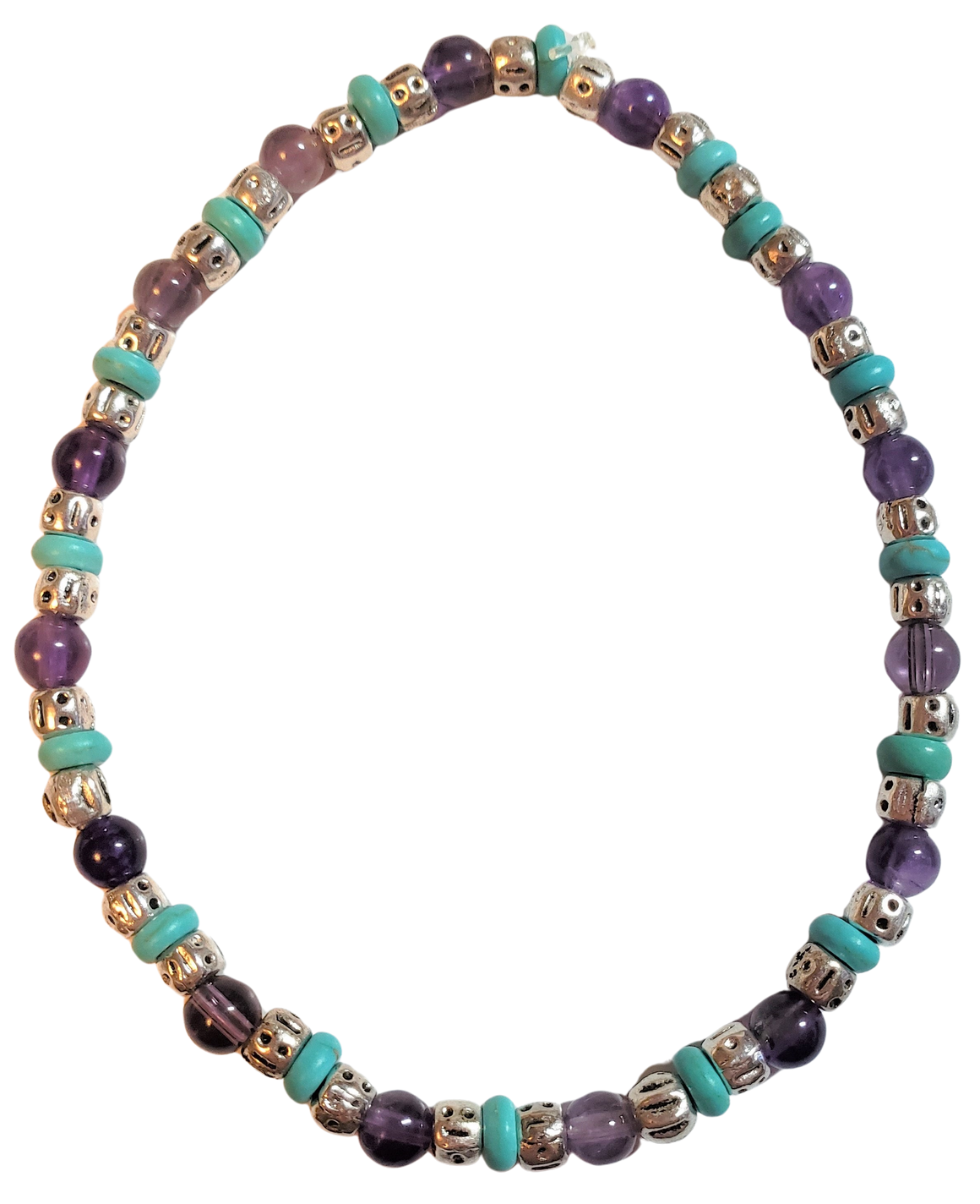 Turquoise Howlite Amethyst Bracelet