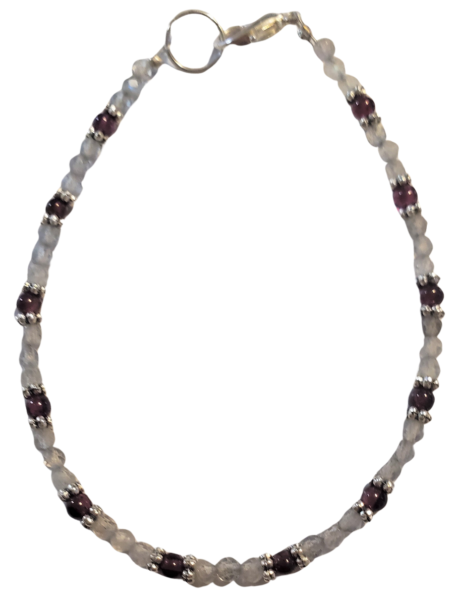 Labradorite Garnet Bracelet