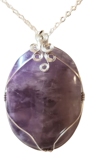 Amethyst Wire Wrap Necklace 8
