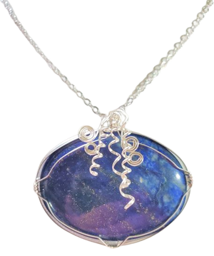 Lapis Lazuli Wire Wrap Necklace