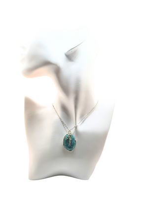 Turquoise Howlite Wire Wrap Necklace 6