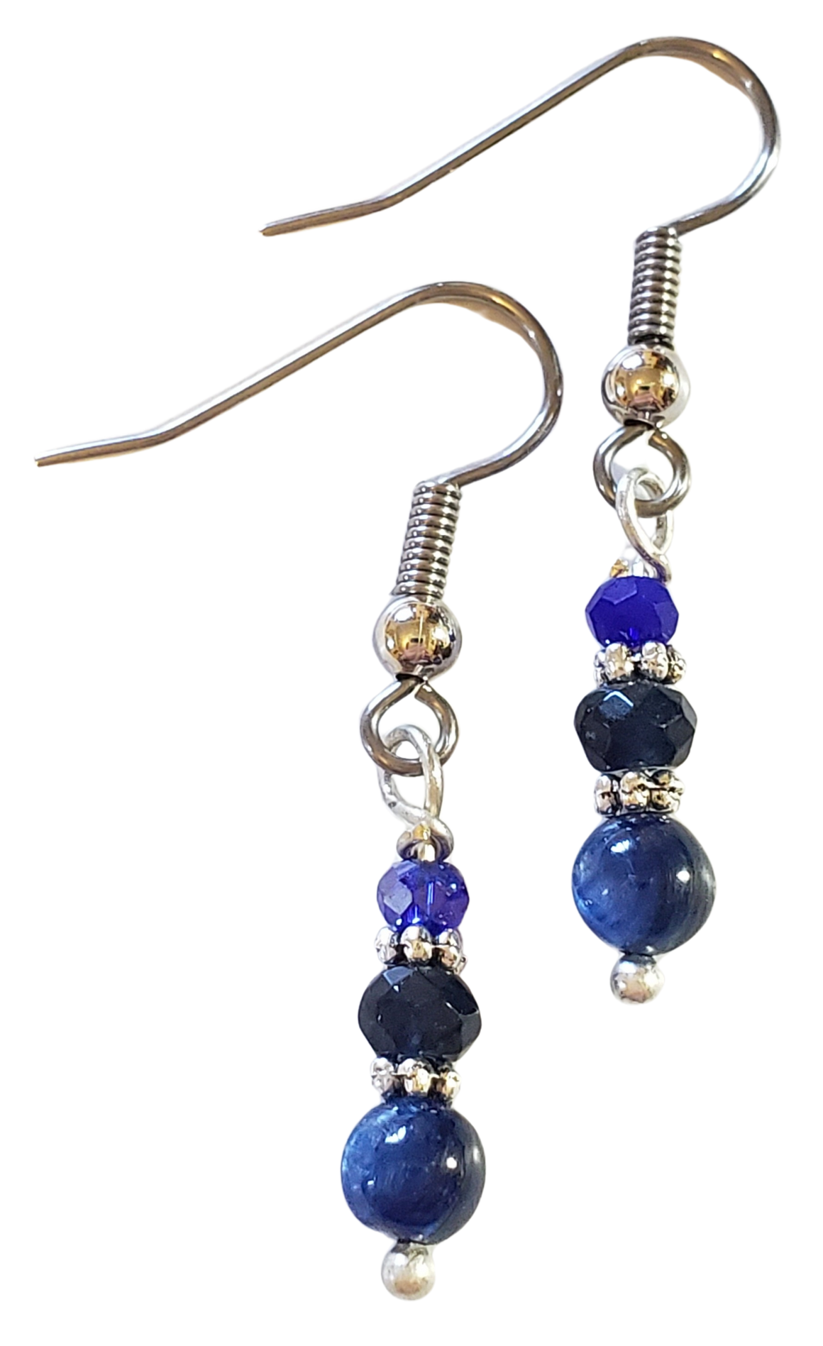 Kyanite Blue Bead Earrings