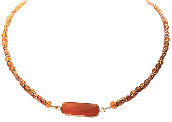 Carnelian Focal Bead Necklace