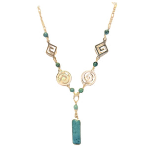 Turquoise Howlite Drop Necklace