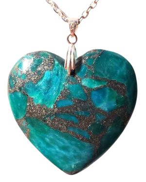 Chrysachola Heart Necklace