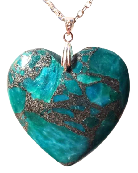 Chrysachola Heart Necklace