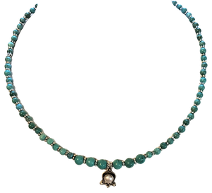 Faux Pearl Howlite Turquoise Necklace