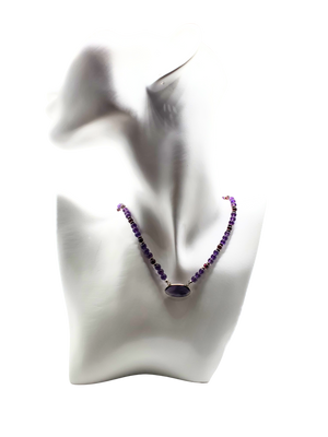 Amethyst Garnet Focal Necklace