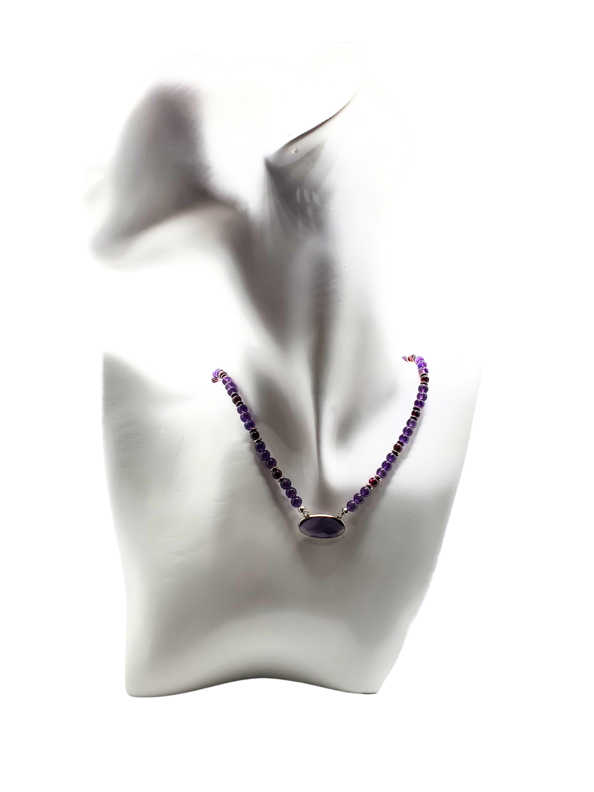 Amethyst Garnet Focal Necklace