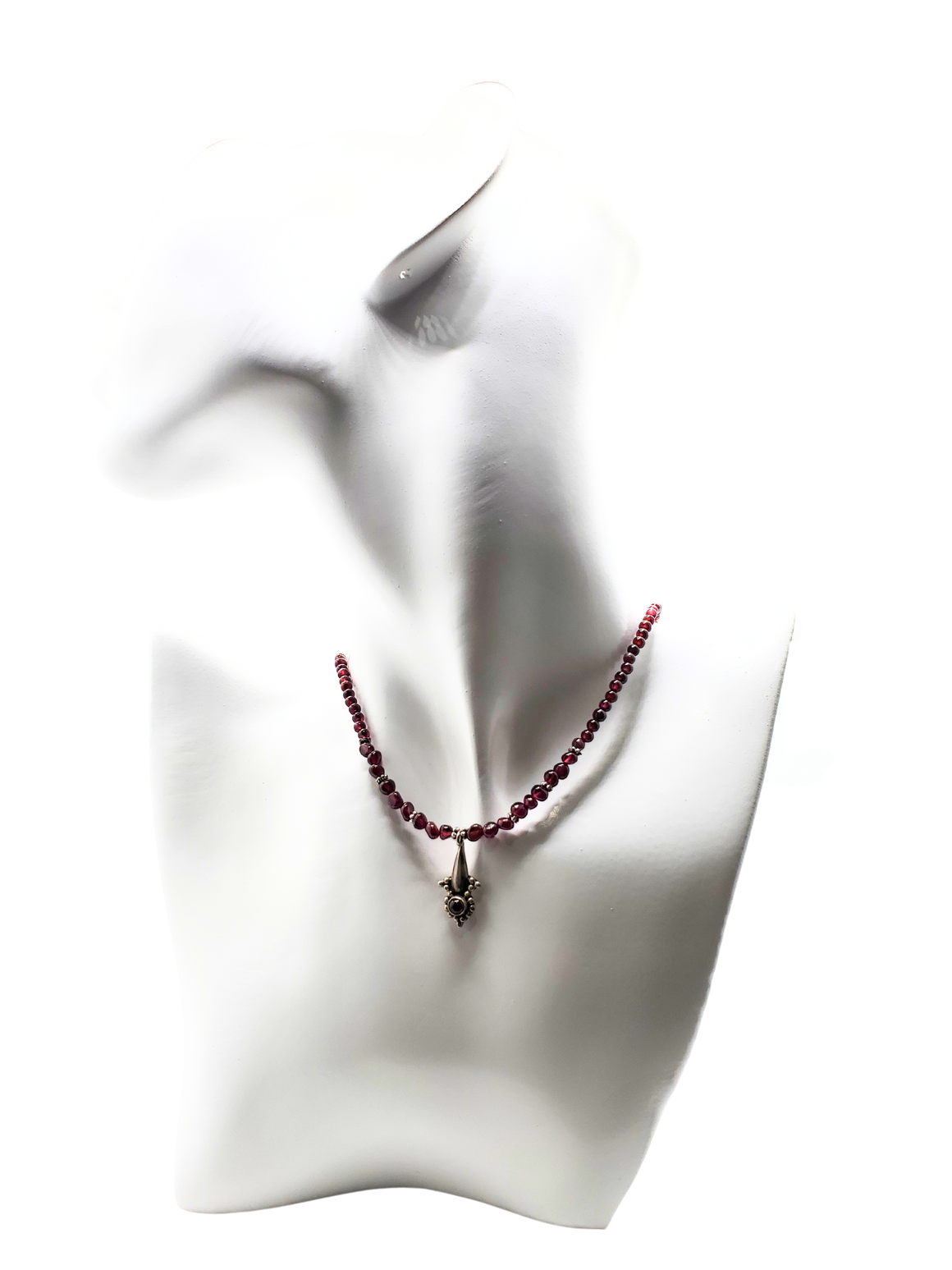 Garnet Teardrop Necklace