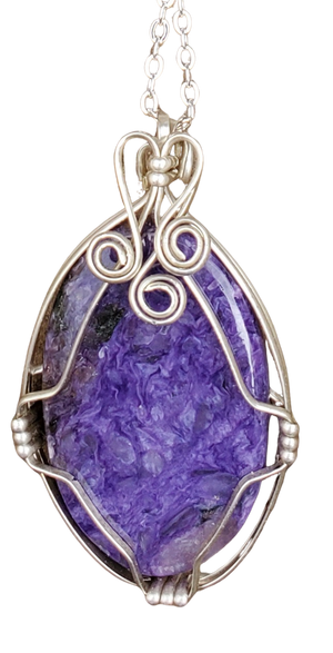 Chaorite Wire Wrap Necklace