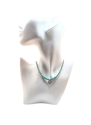 Faux Pearl Howlite Turquoise Necklace