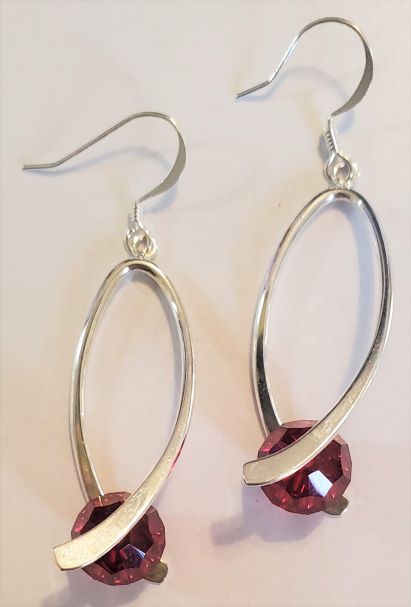 Red Swarovski Earrings
