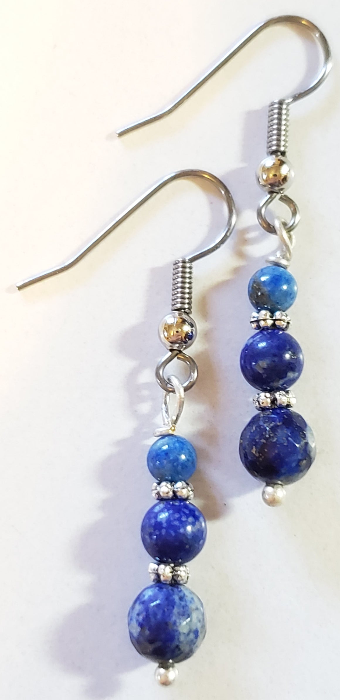 Sodalite Lapis Lazuli Dangle Earrings